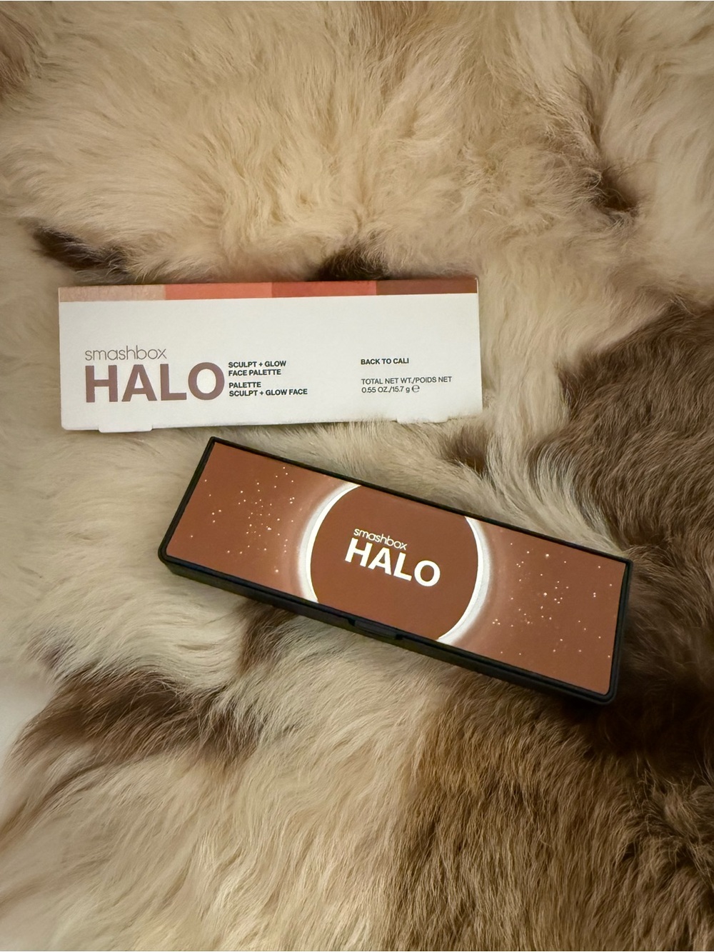 Smashbox HALO Sculpt + Glow Face Palette — Brown and White Packaging